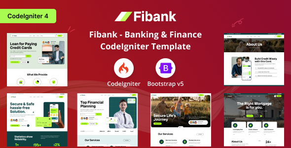 Fibank - Banking & Finance CodeIgniter Template