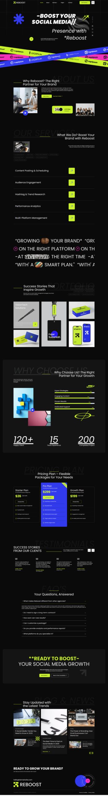 Reboost - Digital Marketing Agency Elementor Template Kit