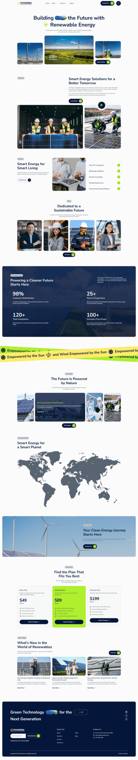 Product preview supplied for Powerix - Solar & Renewable Energy Elementor Template Kit