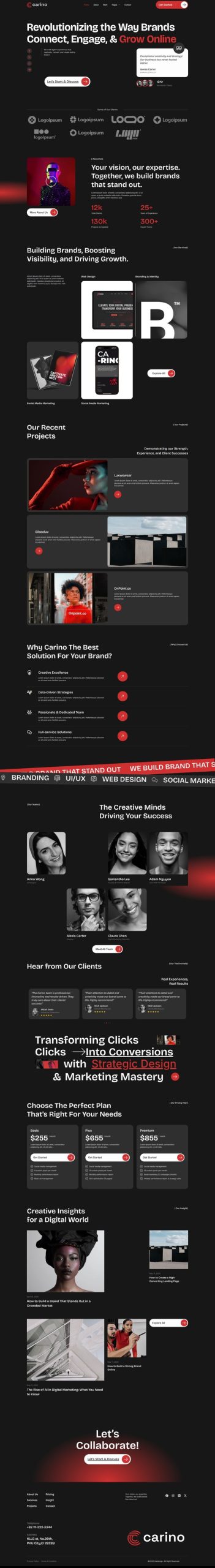 Carino - Dark Digital Agency Elementor Template Kit