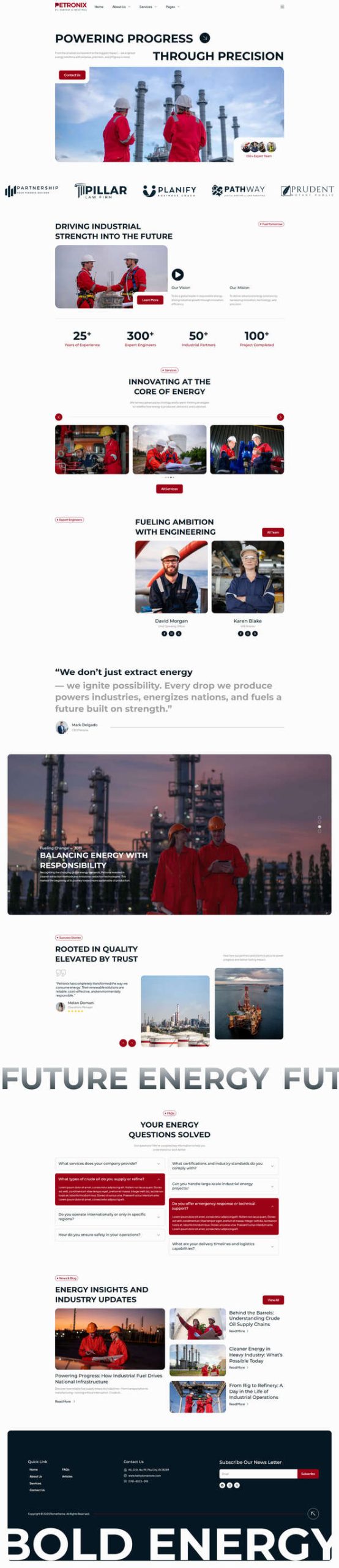 Petronix - Oil Company & Industrial Elementor Template Kit