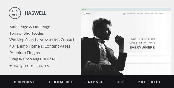 Haswell - Multipurpose One & Multi Page WordPress Theme