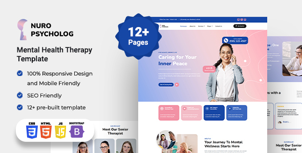 Nuro – Mental Health & Therapy HTML Bootstrap 5 Template