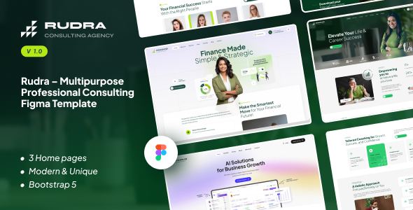 Rudra – Multipurpose Professional Consulting Figma Template