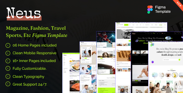 Neus - Blog & Magazine Figma Template