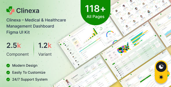 Clinexa – Medical & Healthcare Management Dashboard Figma UI Kit