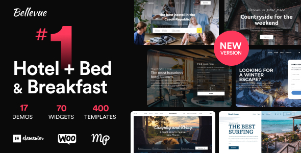 Hotel + Bed and Breakfast Booking Calendar Theme | Bellevue product preview
