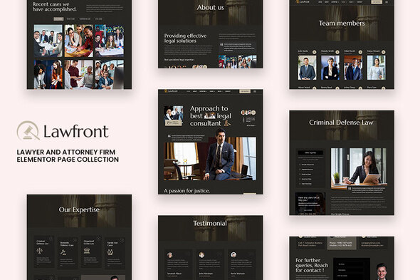 Lawfront - Lawyer & Attorney Firm Elementor Template Kit