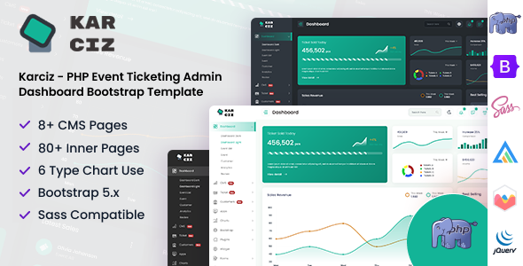 Karciz - PHP Ticketing Admin Dashboard Bootstrap Template