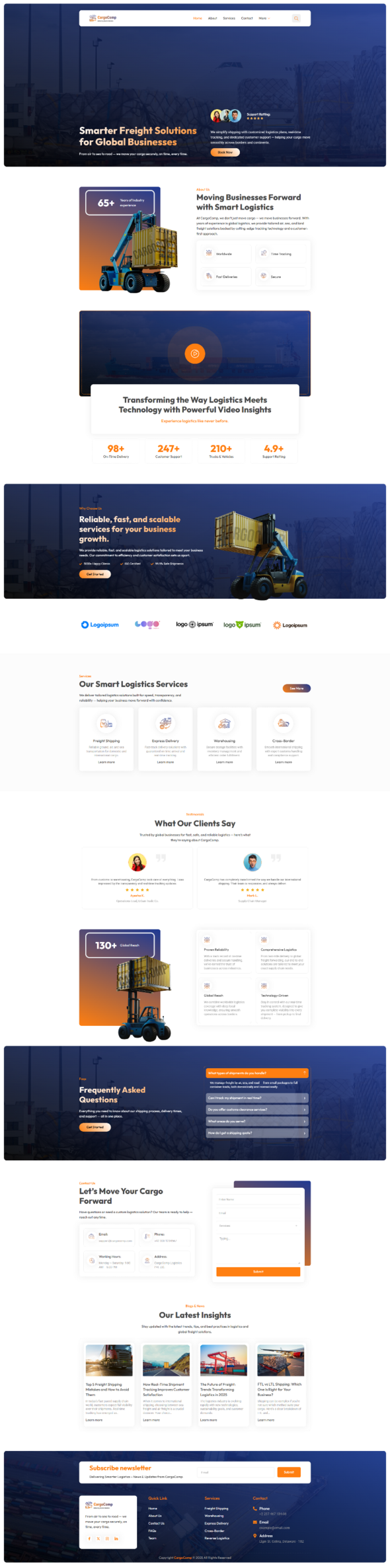 CargoComp – Logistic & Freight Services Elementor Template Kit