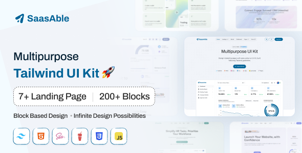 SaasAble - Tailwind Multipurpose UI Kit for Saas, Startup & Agency