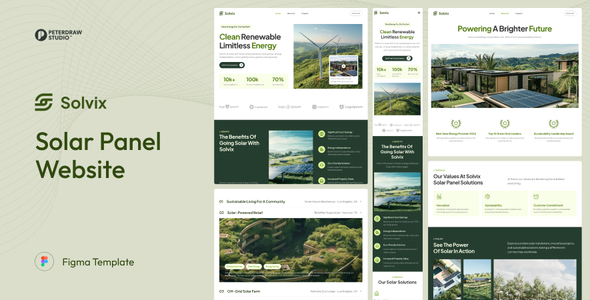 Solvix - Solar Panel Website Figma Template