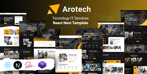 Arotech - Technology IT Services React NextJs Template