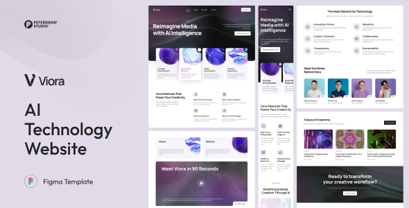 Preview image for Viora - AI Technology Website Figma Template