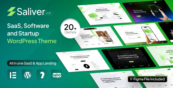 Saliver - SaaS & Software Startup Tech WordPress Theme