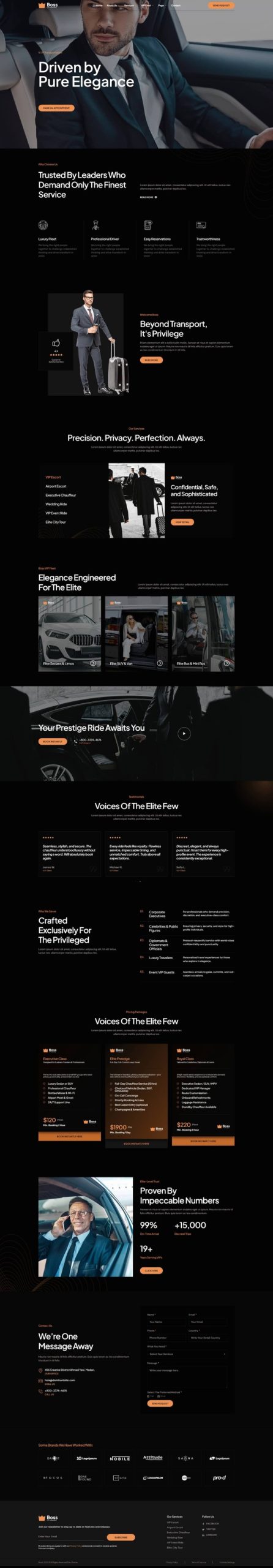 Boss - Premium Transportation Services Elementor Template Kit