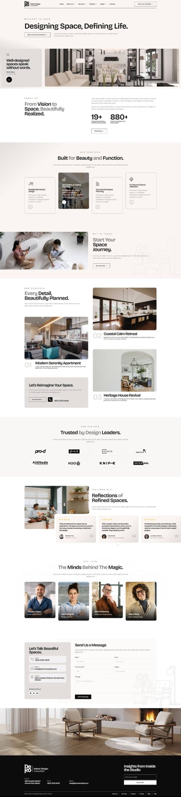 Deko - Interior Design Consultant Elementor Template Kit