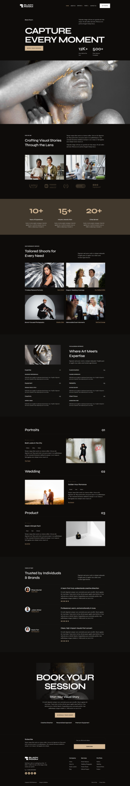 Blackroom - Dark Theme Photography Elementor Template Kit