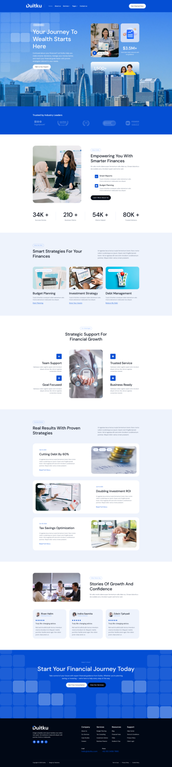 Preview image for Duitku – Finance Consulting Service Elementor Template Kit