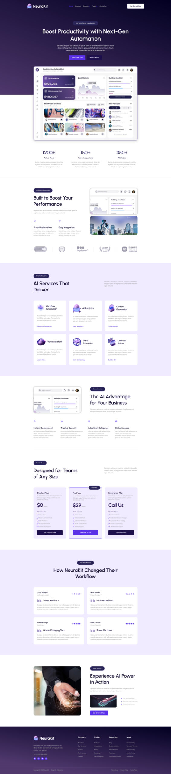 NeuraKit - AI SaaS Elementor Template Kit