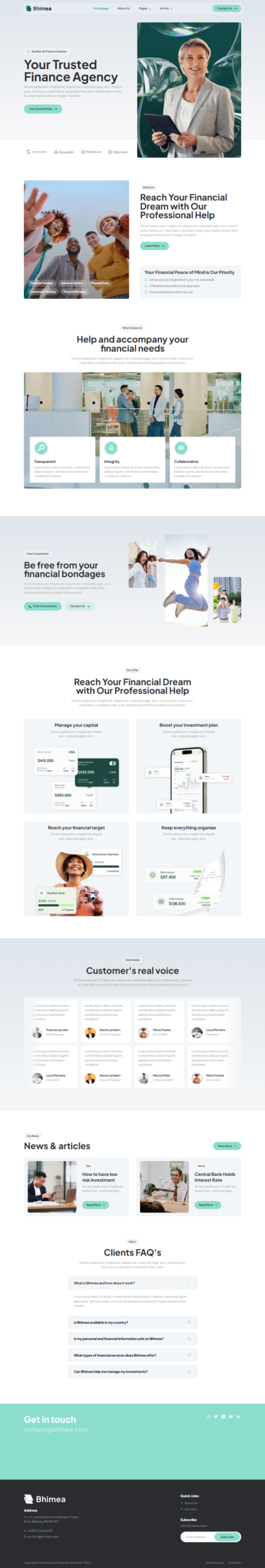 Bhimea - Finance & Business Consulting Elementor Template Kit