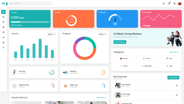 FitNexus - Fitness & Gym Admin Dashboard Figma Template