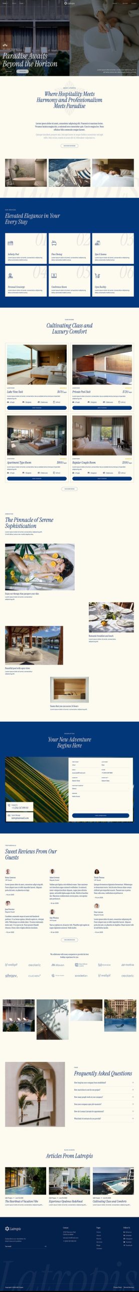 Latropis - Tropical Hotel & Resort Elementor Template Kit