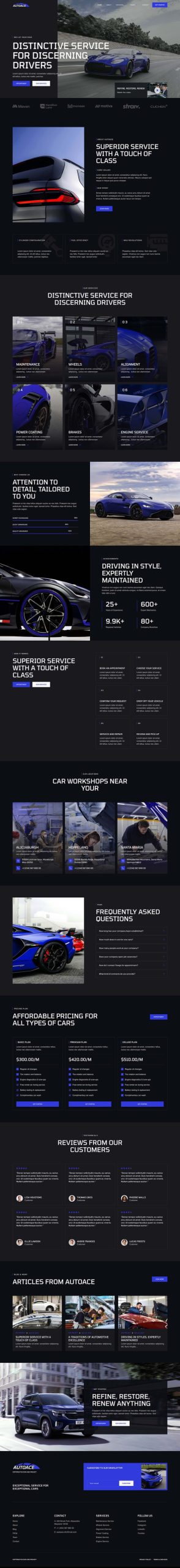 Preview image for Autoace - Car Repair & Auto Service Elementor Template Kit