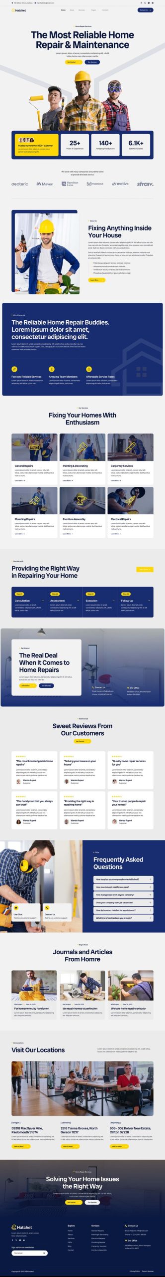 Hatchet - Home Repair & Maintenance Elementor Template Kit