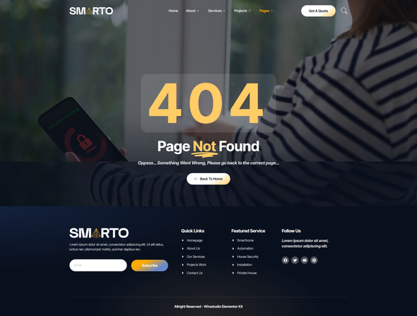 Smarto - Smart Home Solutions Elementor Pro Template Kit
