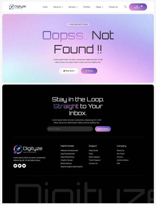 Digityze - Digital Marketing Agency Elementor Template Kit