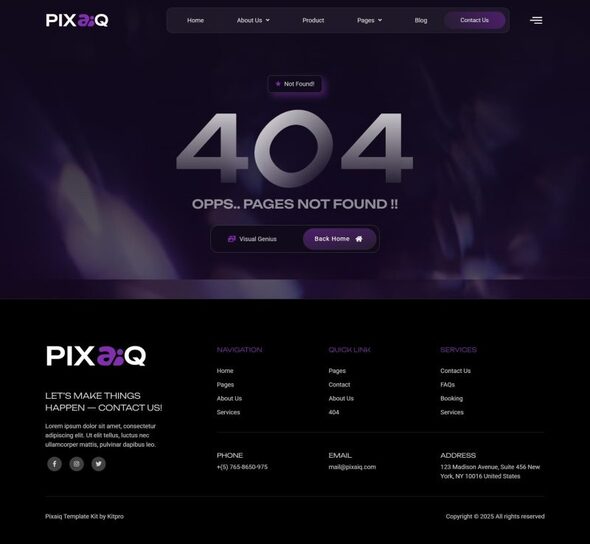 Preview image for Pixaiq - Saas AI Photo App Elementor Template Kit