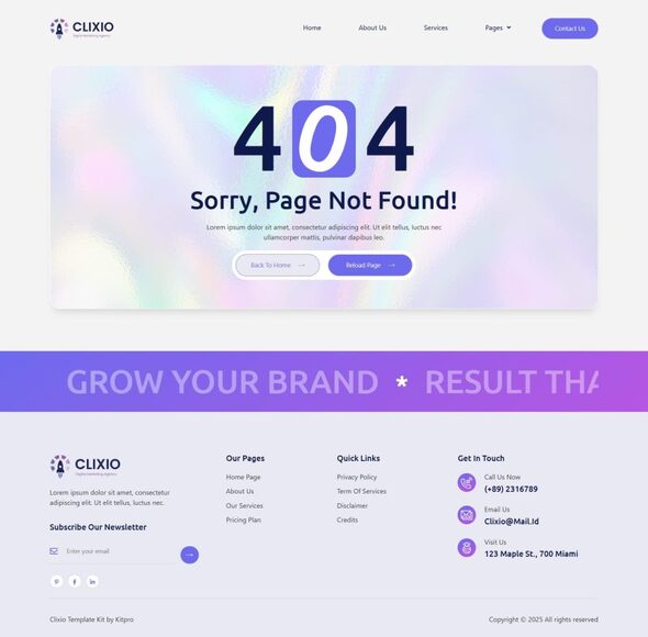 Clixio - Digital Marketing Agency Elementor Template Kit