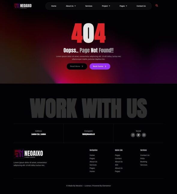 Neoaixo - AI Agency Elementor Template Kit