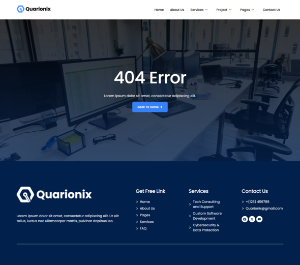 Quarionix - IT Service Elementor Template Kit
