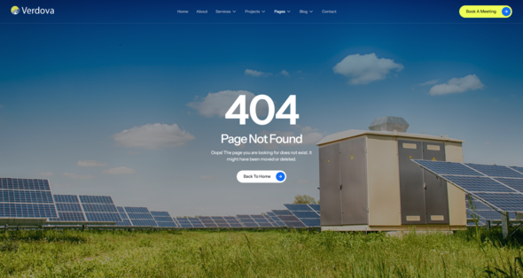 Verdova - Solar & Green Renewable Energy Elementor Template Kit