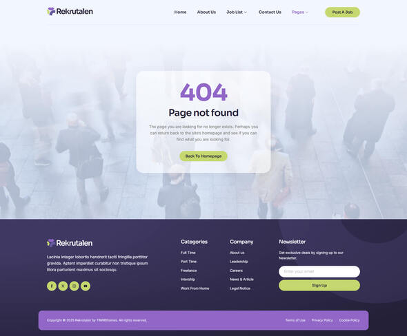 Rekrutalen - Job Listing & Recruitment Agency Elementor Pro Template Kit