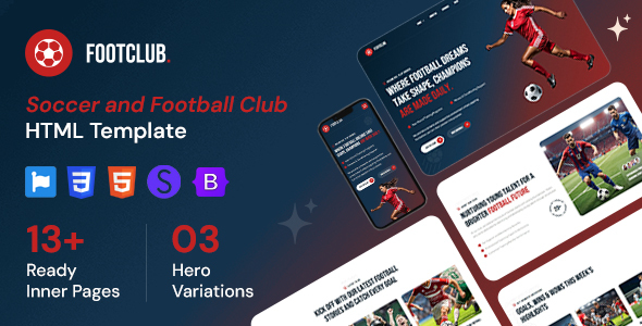 Footclub - Soccer and Football Club HTML Template product preview