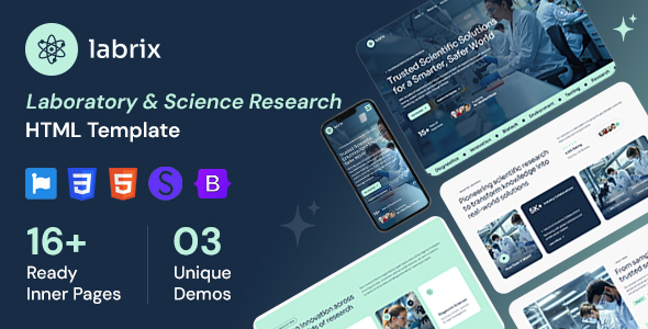 Labrix - Laboratory & Science Research HTML Template