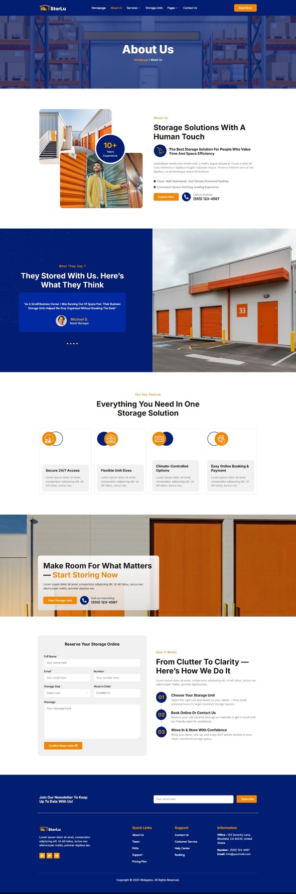 StorLu - Storage Service Elementor Template Kit