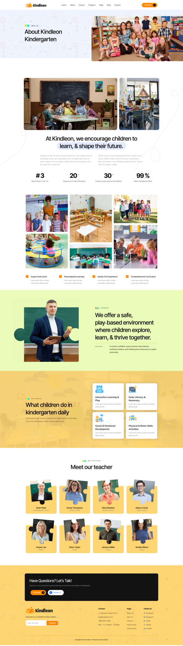 Preview image for Kindleon - Kindergarten & Child Care Elementor Template Kit