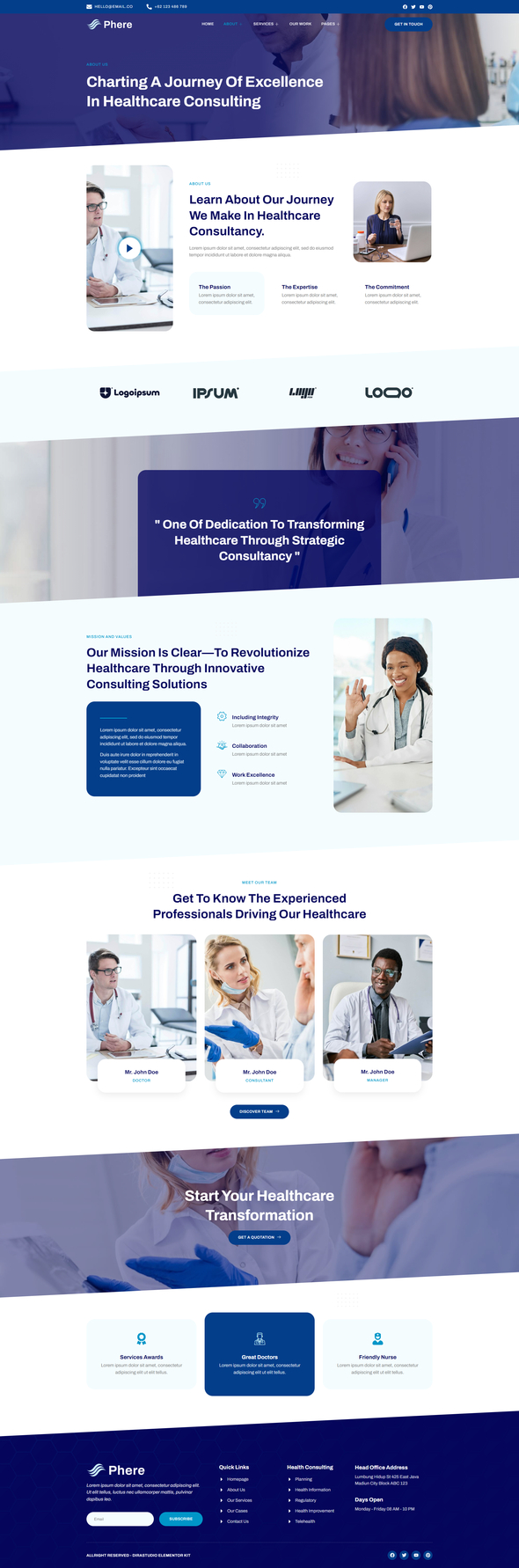Sphere - Healthcare Consulting Elementor Template Kit