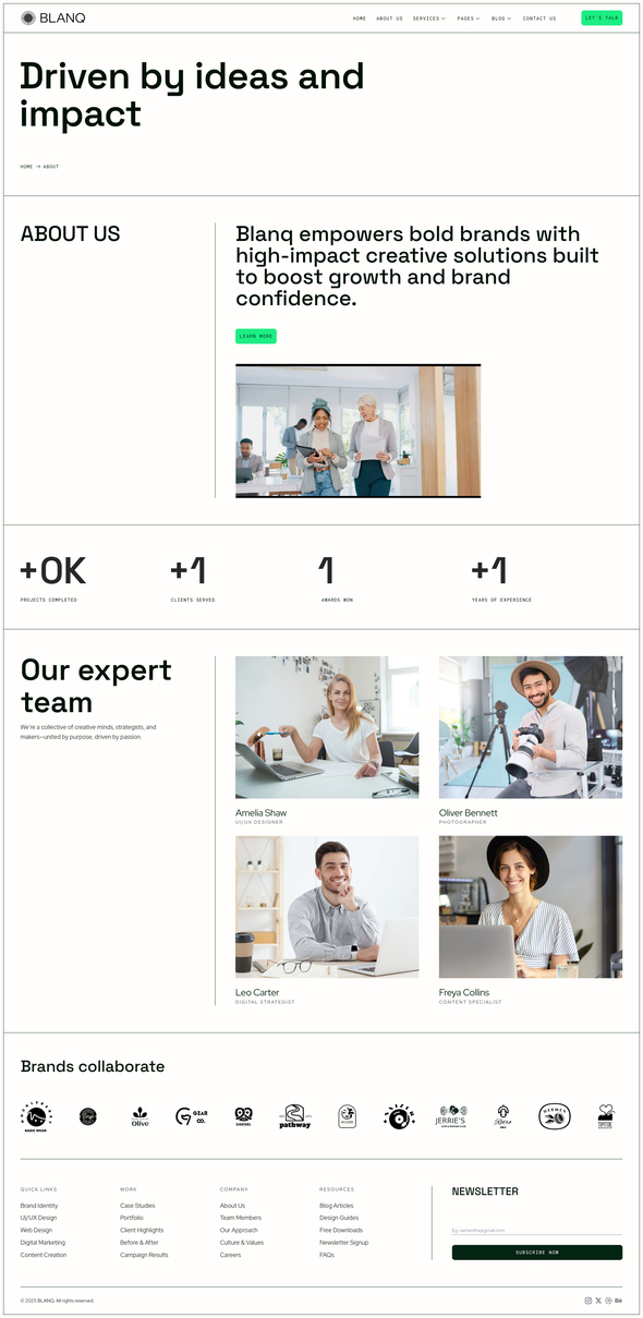 Blanq – Creative Digital Agency Template Kit