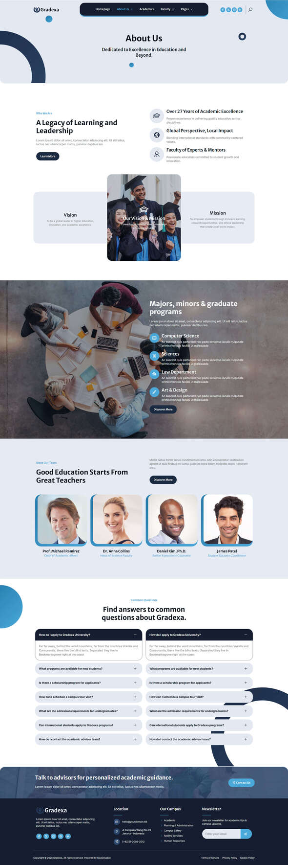 Gradexa - University & School Elementor Pro Template Kit