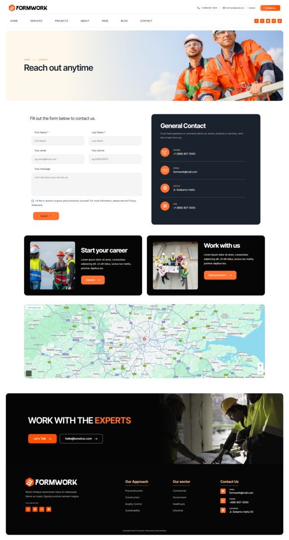 Formwork - Construction  Elementor Template Kit