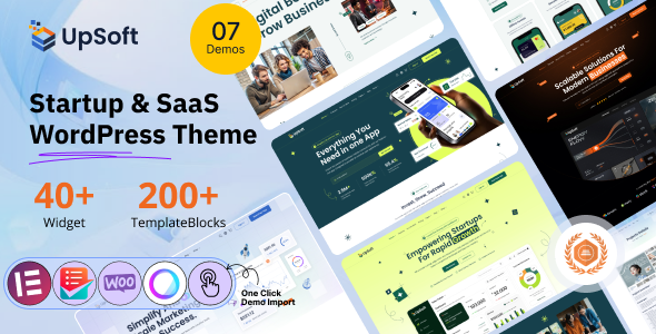 Upsoft – Startup & SaaS WordPress Theme listing image