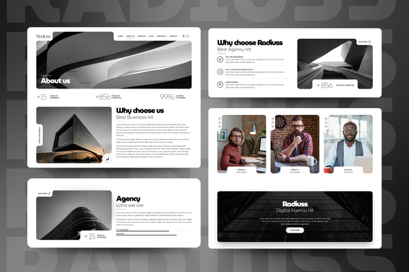 Radiuss - Digital Agency Elementor Pro Template Kit