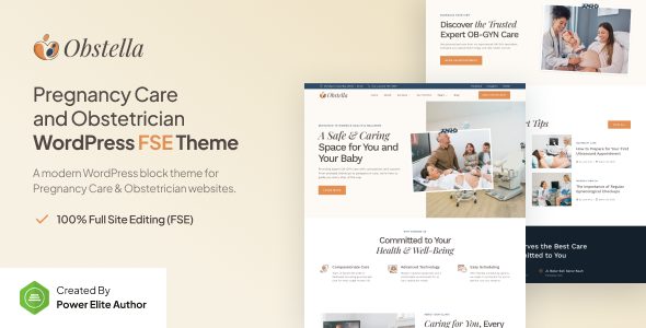 Obstella – Pregnancy Care & Obstetrician Gutenverse FSE WordPress Block Theme