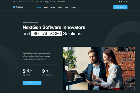 Teckko - IT Company Elementor Template Kit