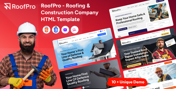 RoofPro - Roofing Services Company HTML Template
